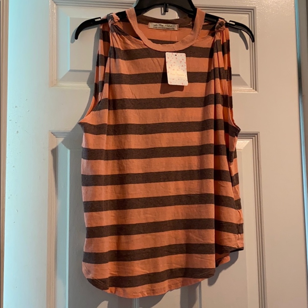 Free People light coral knot tank top